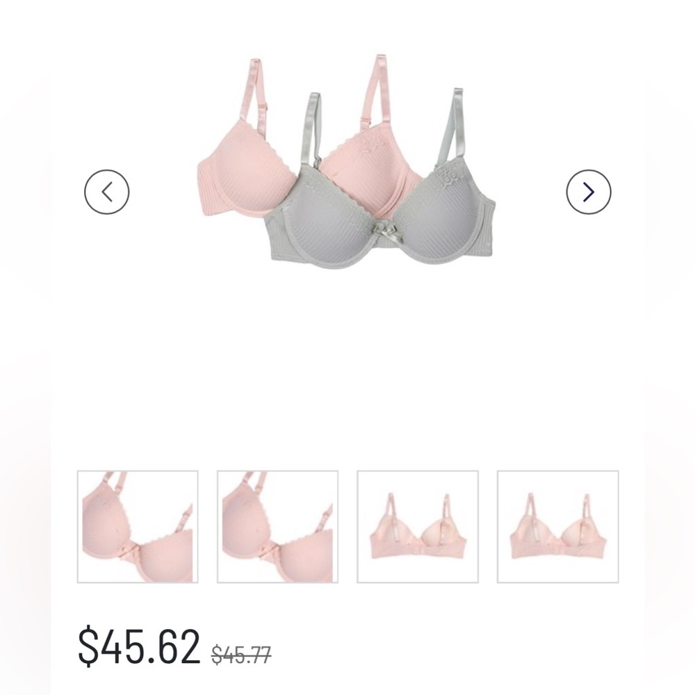 Tahari Girl |  Pink and Green Bra Set 30A